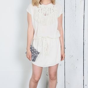 Ulla johnson Eivissa macrame fringe bohemian dress small
